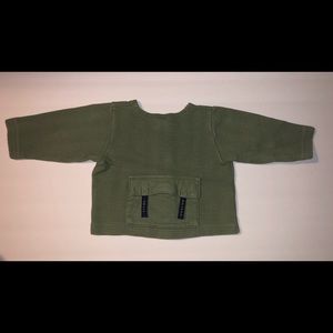 Petit Bateau Baby Unisex Long Sleeve Button-Down Shirt-Classic & Soft | Size 6 M